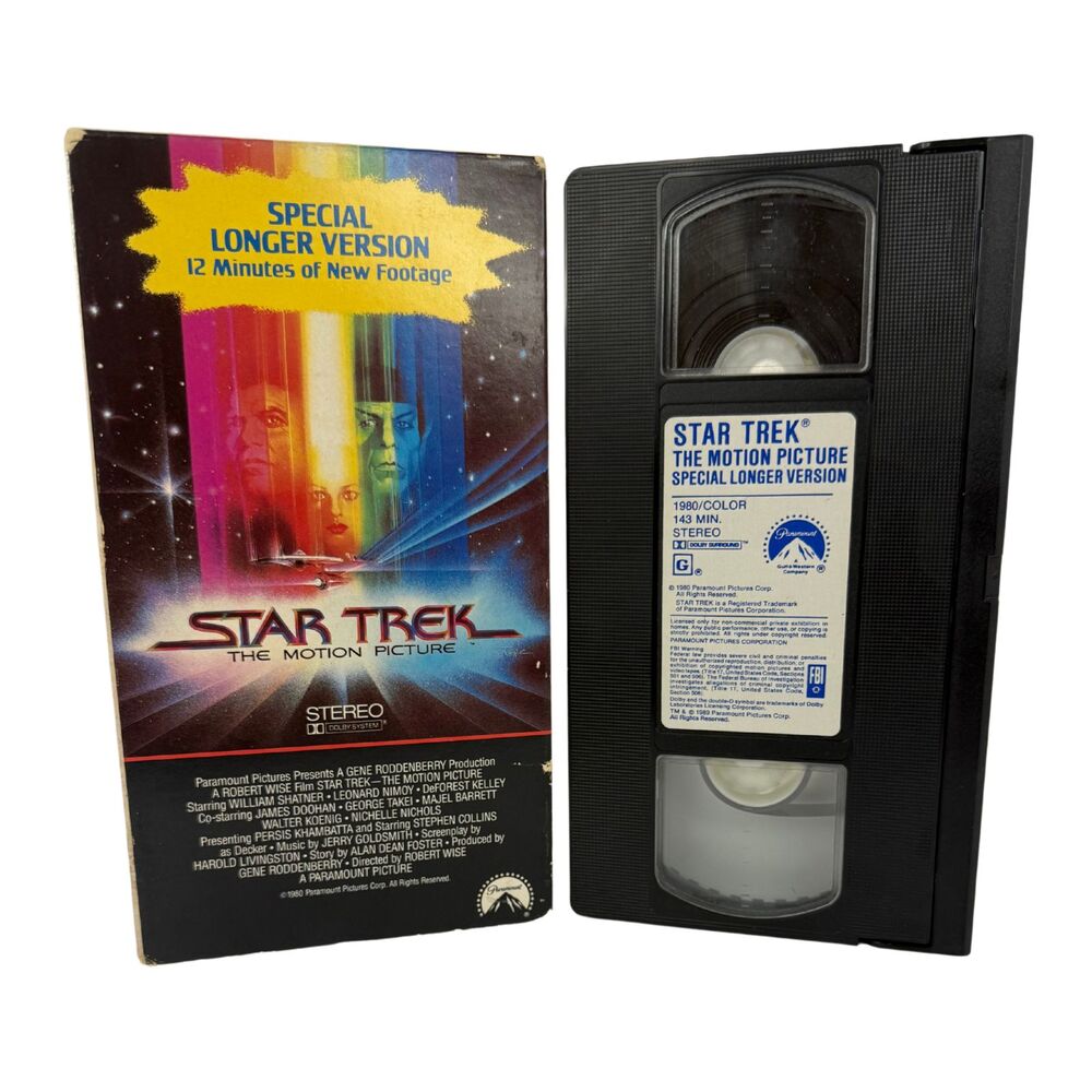 Star Trek: The Motion Picture (VHS, 1996, Special Longer Version) Watermarks